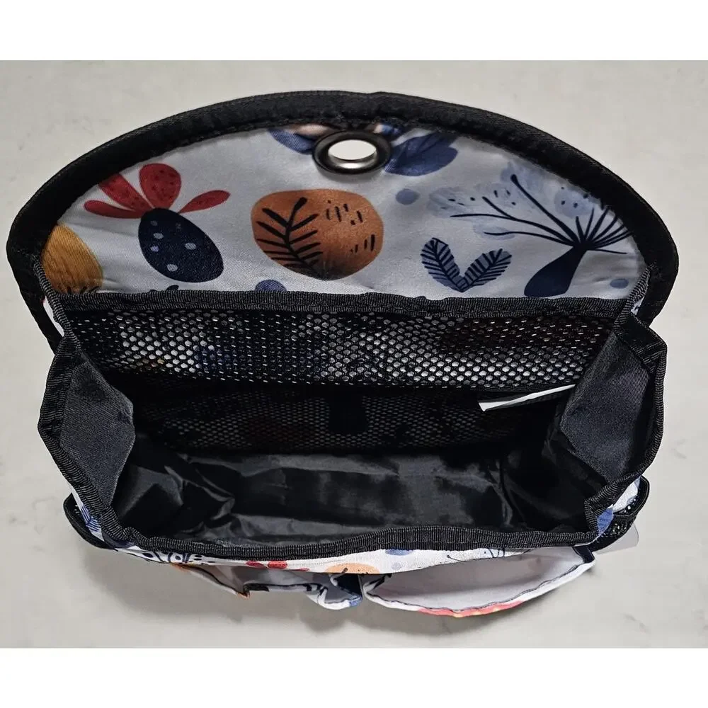 Bedside Storage Caddy Dorm Bed Organizer Mushroom Print Pockets Polyester New